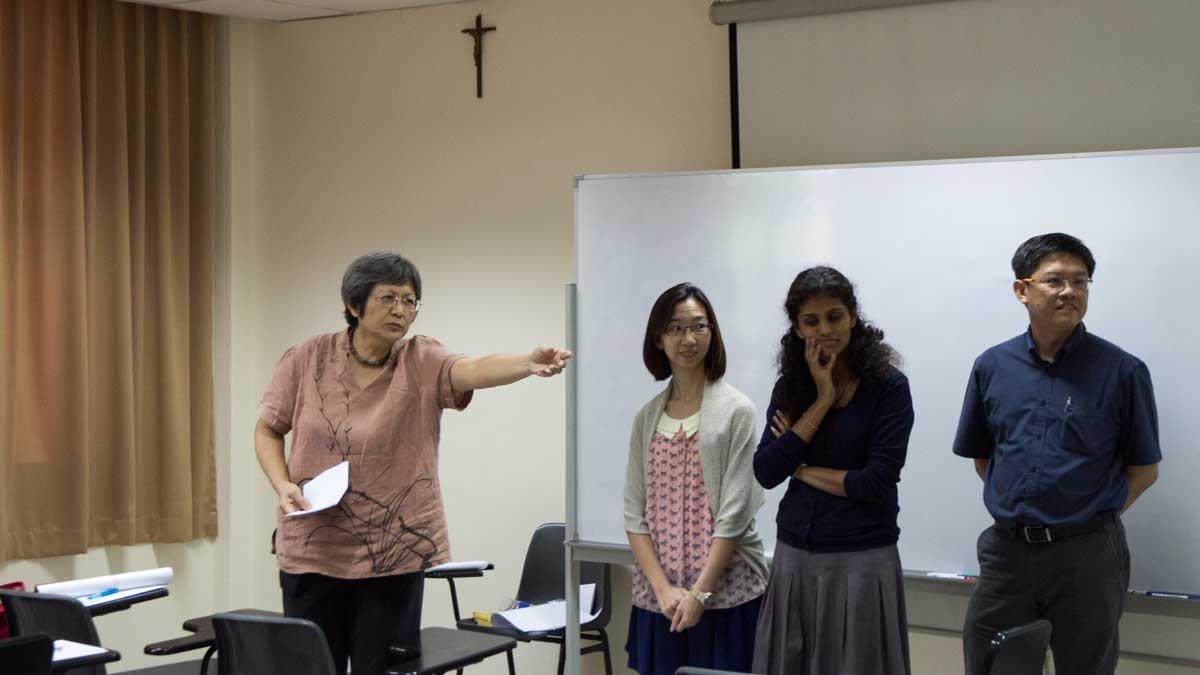 An engaging session was conducted by former RE educator, Mrs Patricia Lee.